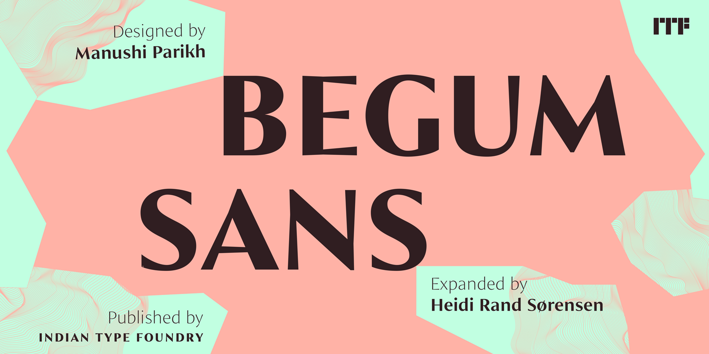 Beispiel einer Begum Sans-Schriftart #1